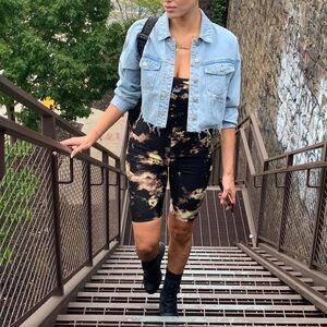 Adidas Tie-Dye jumpsuit with scoop back